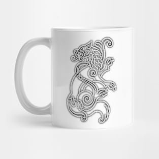 Fenrir Wolf - black neon Mug